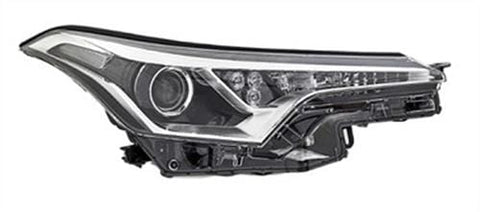 Toyota C-HR Hatchback 2016-2019 Headlamp With Projector Lamp With LED Daytime Running Lamp Black Inner Driver Side R