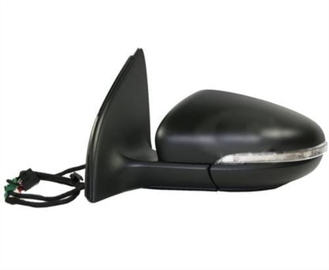 Volkswagen Golf 5 Door Hatchback 2009-2013 Door Mirror Electric Heated Manual Fold Type With Primed Cover Passenger Side L