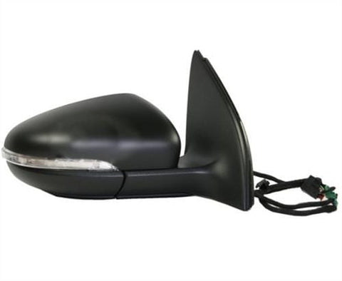 Volkswagen Golf 5 Door Hatchback 2009-2013 Door Mirror Electric Heated Manual Fold Type With Primed Cover Driver Side R