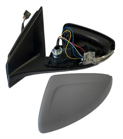 Volkswagen Polo 5 Door Hatchback 2021- Door Mirror Electric Heated Manual Fold For Models With Blind No Spot Assist System With Primed Cover Passenger Side L