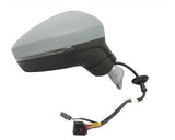 Volkswagen Tiguan Estate 2020-2024 Door Mirror Electric Heated Manual Fold No Foot Lamp - No Memory Primed Driver Side R