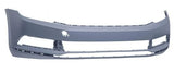 Volkswagen Passat Saloon 2015-2019- Front Bumper No Wash Jet or Sensor Holes - No Chrome Trim - Primed (Standard Models)