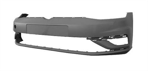 Volkswagen Golf 5 Door Hatchback 2017-2020- Front Bumper No Wash Jet or Sensor Holes - Primed (Standard Models)