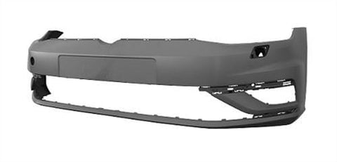 Volkswagen Golf 5 Door Hatchback 2017-2020- Front Bumper With Wash Jet Holes - No Sensor Holes - Primed (Standard Models)