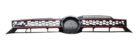 Volkswagen Golf Cabriolet 2011-2016 Front Grille With Red Trim (GTi Models) 