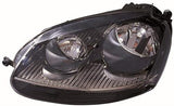 Volkswagen Golf 5 Door Hatchback 2004-2009 Headlamp Halogen Black Type (GTi Models) Passenger Side L