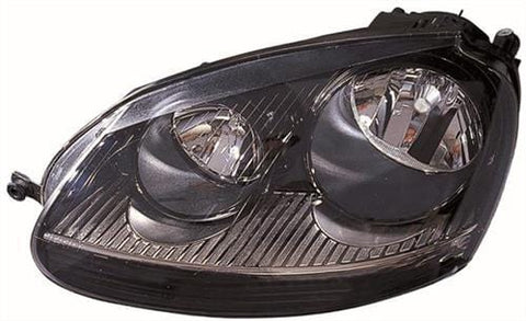 Volkswagen Golf 5 Door Hatchback 2004-2009 Headlamp Halogen Black Type (GTi Models) Passenger Side L