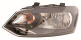 Volkswagen Polo 5 Door Hatchback 2009-2014 Headlamp Single Reflector - Valeo Design (2009-2014) Passenger Side L