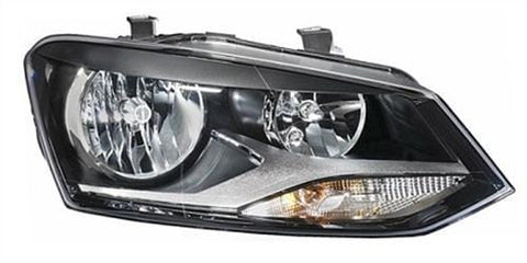 Volkswagen Polo 5 Door Hatchback 2014-2018 Headlamp Halogen Version Round Bezel Driver Side R
