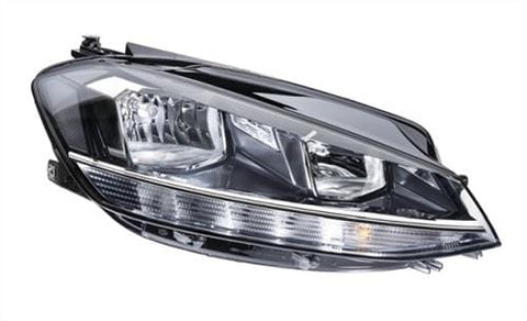 Volkswagen Golf 3 Door Hatchback 2017-2020 Headlamp Halogen Type With LED Daytime Running Lamp All Models Except GTI Or GTD Or GTE Or Type R Driver Side R