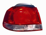 Volkswagen Golf 5 Door Hatchback 2009-2013 Rear Lamp Outer Section - Red - Valeo Design (Standard Models - Own Brand) Passenger Side L