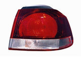Volkswagen Golf 3 Door Hatchback 2009-2013 Rear Lamp Outer Section Standard Models Black Driver Side R