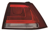 Volkswagen Golf 3 Door Hatchback 2013-2017 Rear Lamp Outer Section - Not LED Version - Red (Standard Models) Driver Side R