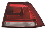 Volkswagen Golf 5 Door Hatchback 2013-2017 Rear Lamp Outer Section Not LED Type Smoked Driver Side R