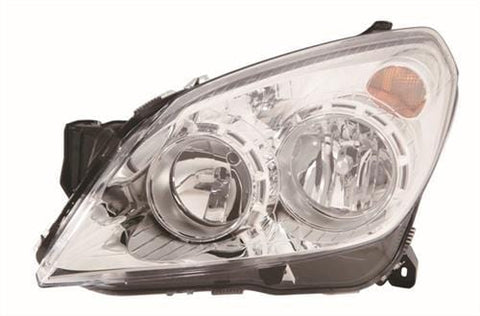 Vauxhall Astra 5 Door Hatchback 2007-2010 Headlamp Halogen Type - Chrome (Standard Models) Passenger Side L