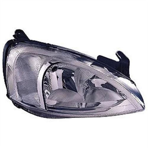 Vauxhall Combo Van 2002-2012 Headlamp Chrome Type With Pattern Lens Over Indicator Driver Side R
