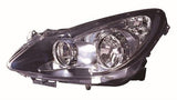 Vauxhall Corsa 5 Door Hatchback 2006-2011 Headlamp Black Type (Not Adaptive Lighting) Passenger Side L