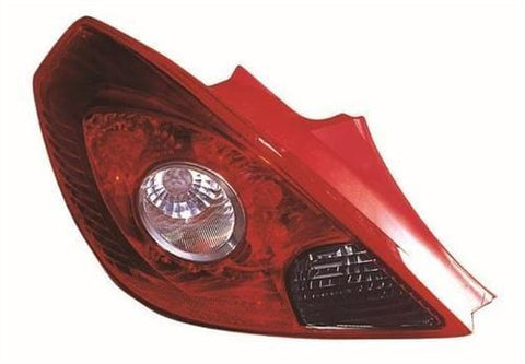 Vauxhall Corsa 3 Door Hatchback 2011-2015 Rear Lamp Red & Clear (Standard Models) Passenger Side L